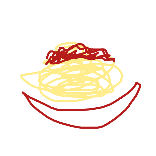 Pasta drawing by brush-neat-doodler