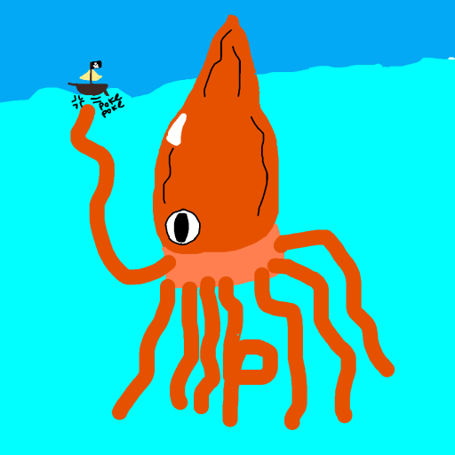 Kraken drawing by pancakes palette