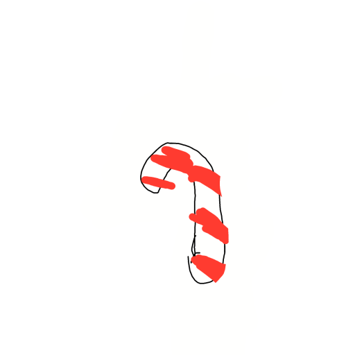 Candy Cane drawing by Horseeeeeeeeey