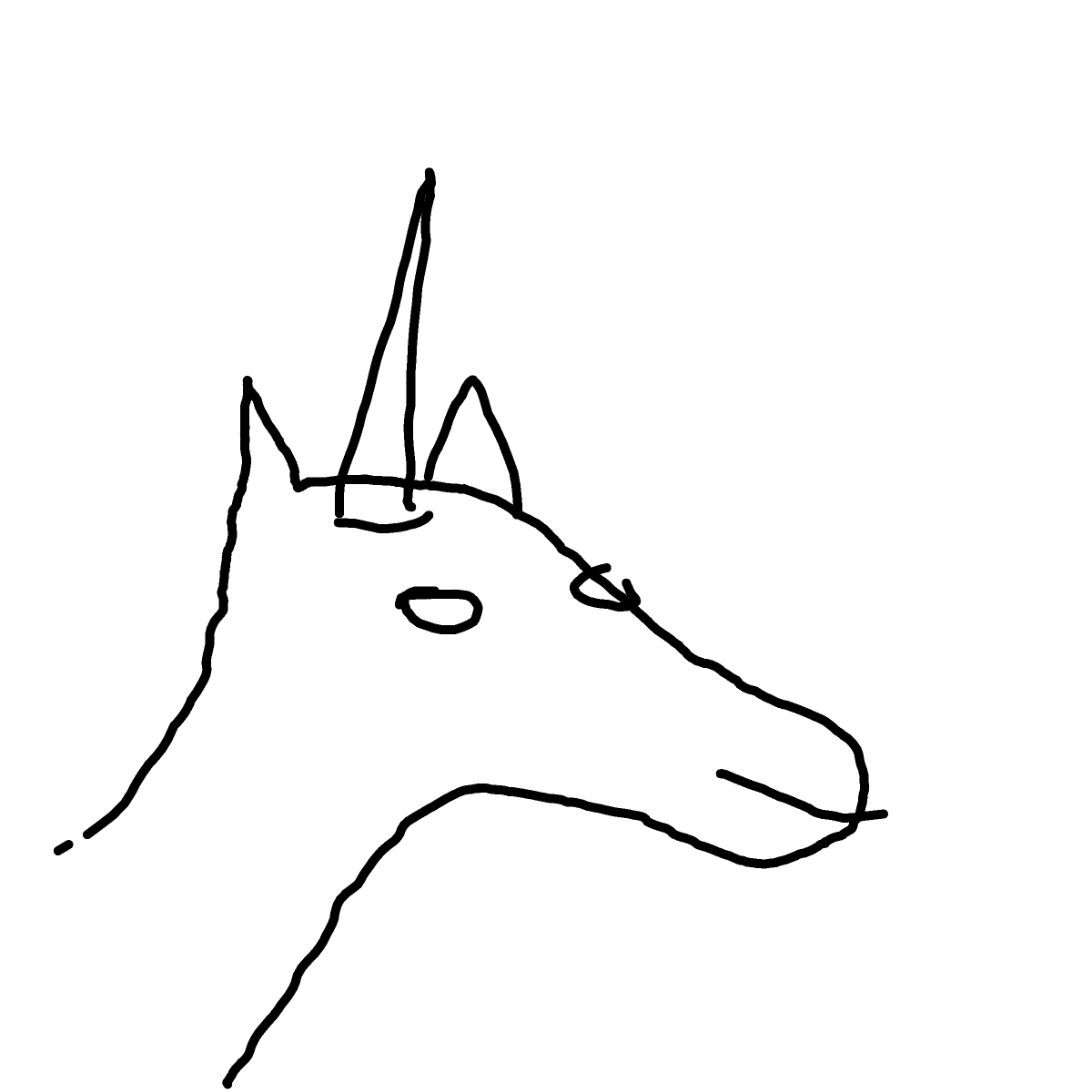 Unicorn drawing by Nuss