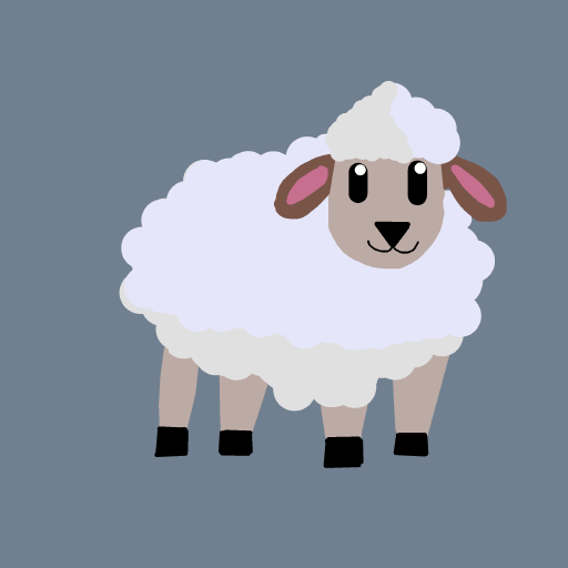 Sheep drawing by navy-fine-loom