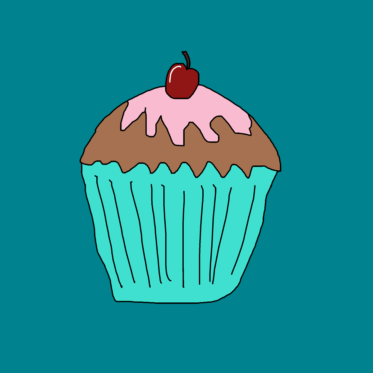 Cupcake drawing by krissywissy