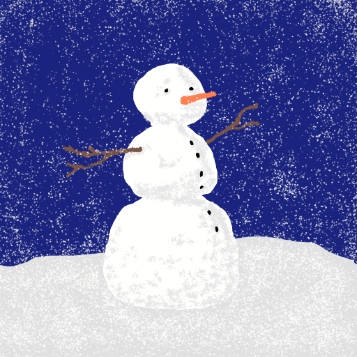 Snowman drawing by godor