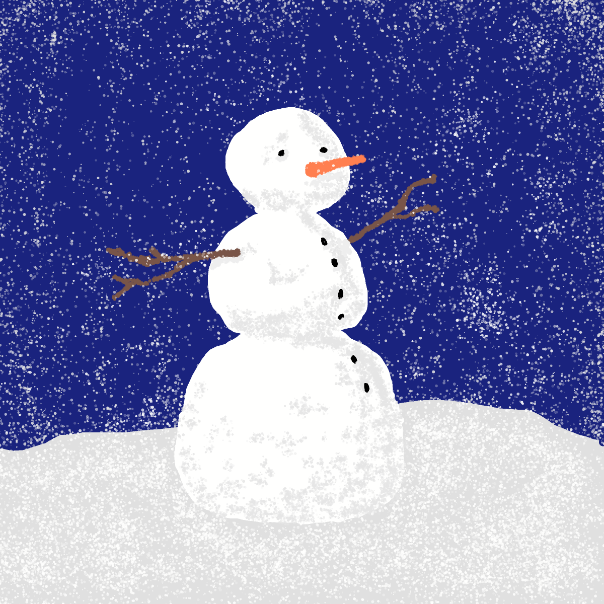 Snowman drawing by godor