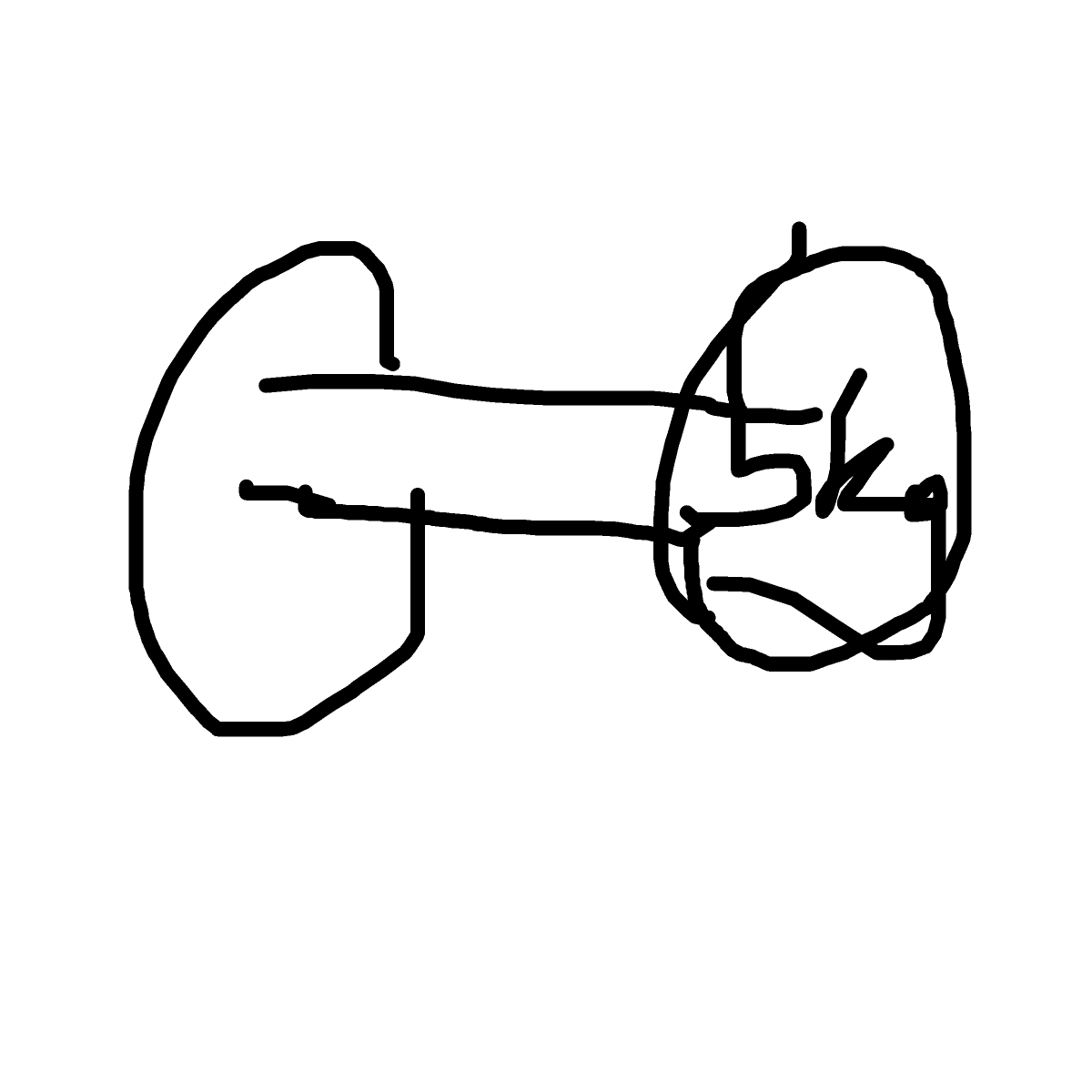 Dumbbell drawing by sonic-sea-print