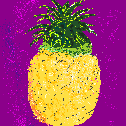 Pineapple drawing by pearl-aqua-crest