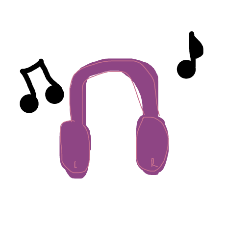 Headphones drawing by beksss