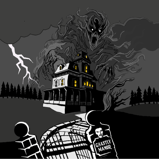 Haunted House drawing by Bridgitte