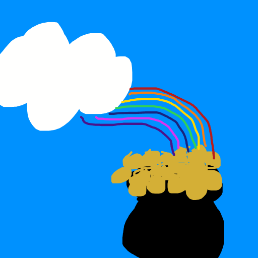 Pot of Gold drawing by carla