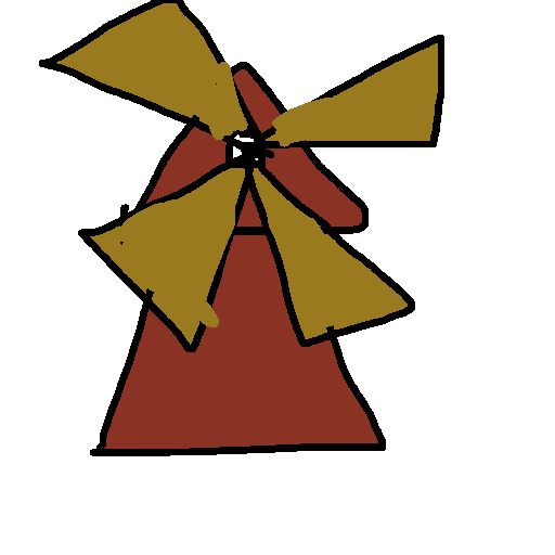 Windmill drawing by mikestam195