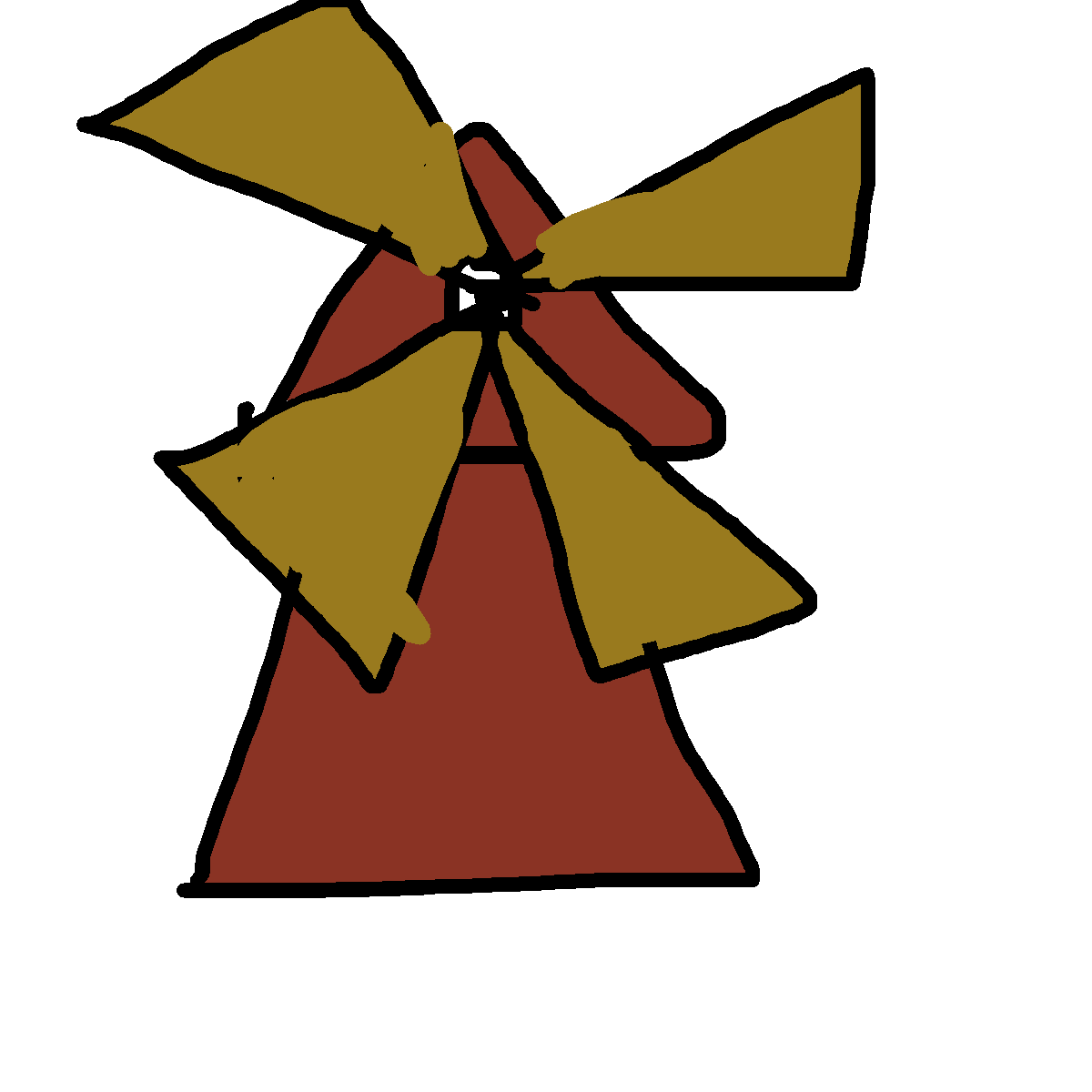 Windmill drawing by mikestam195