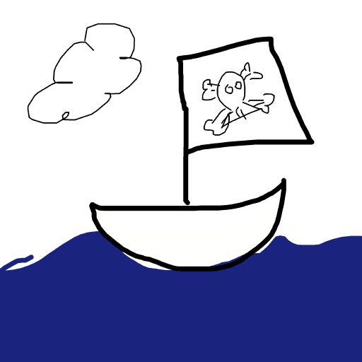 Pirate Ship drawing by vale