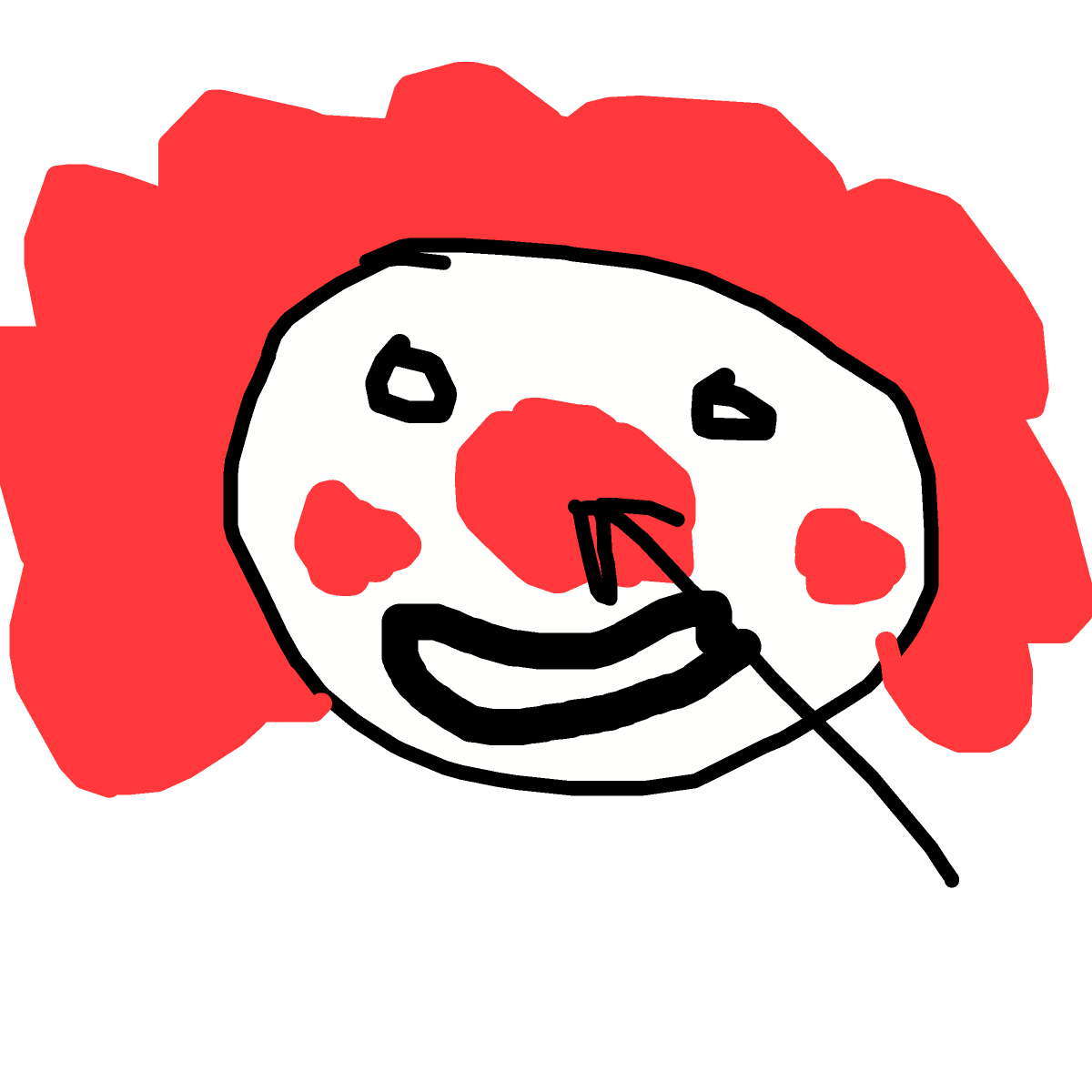 Clown Nose drawing by rose