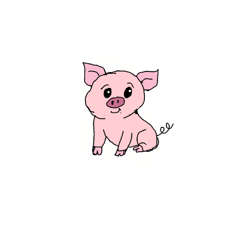 Baby Piggy drawing by mely