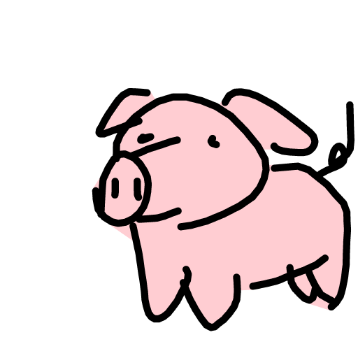 Pig drawing by Juliezzz