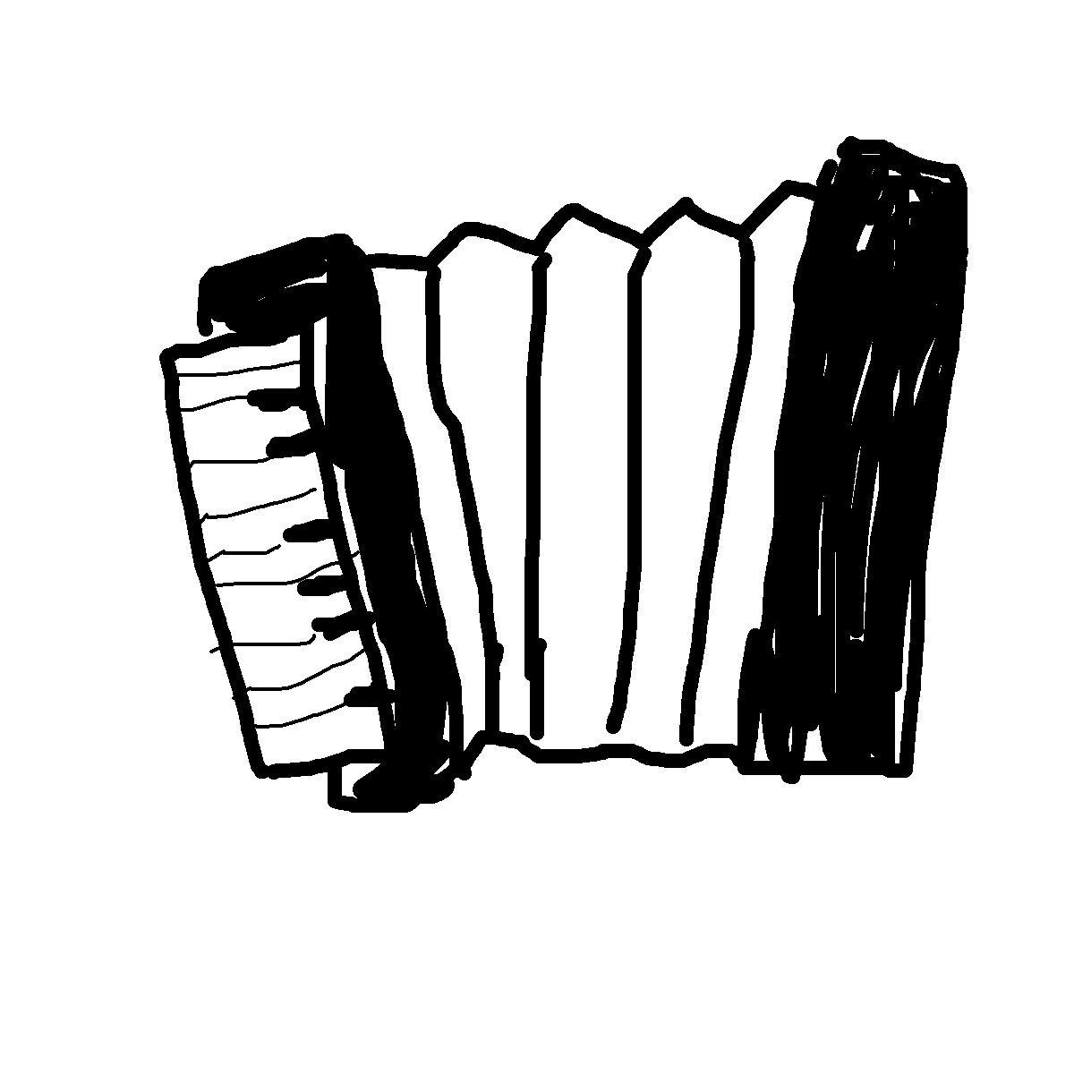 Accordion drawing by ria-ria-ria
