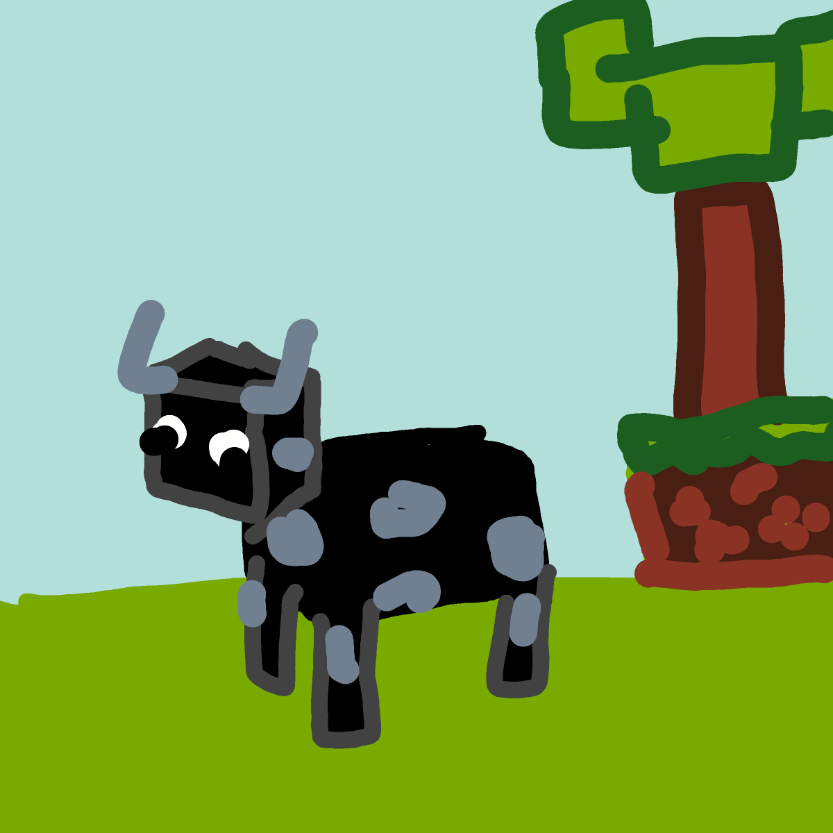 Cow drawing by Tessie