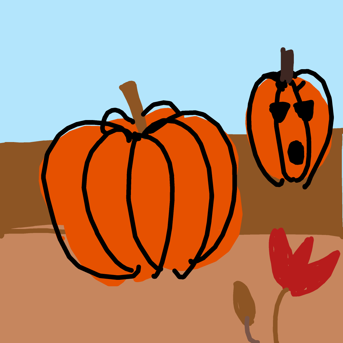 Pumpkin drawing by sun-rose-drive