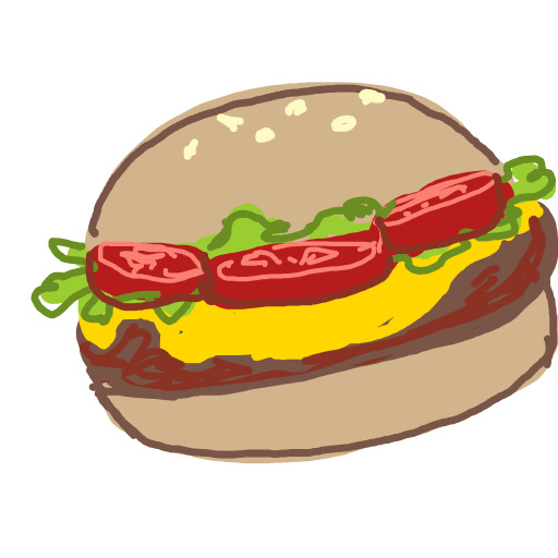 Burger drawing by grape-mild-agent