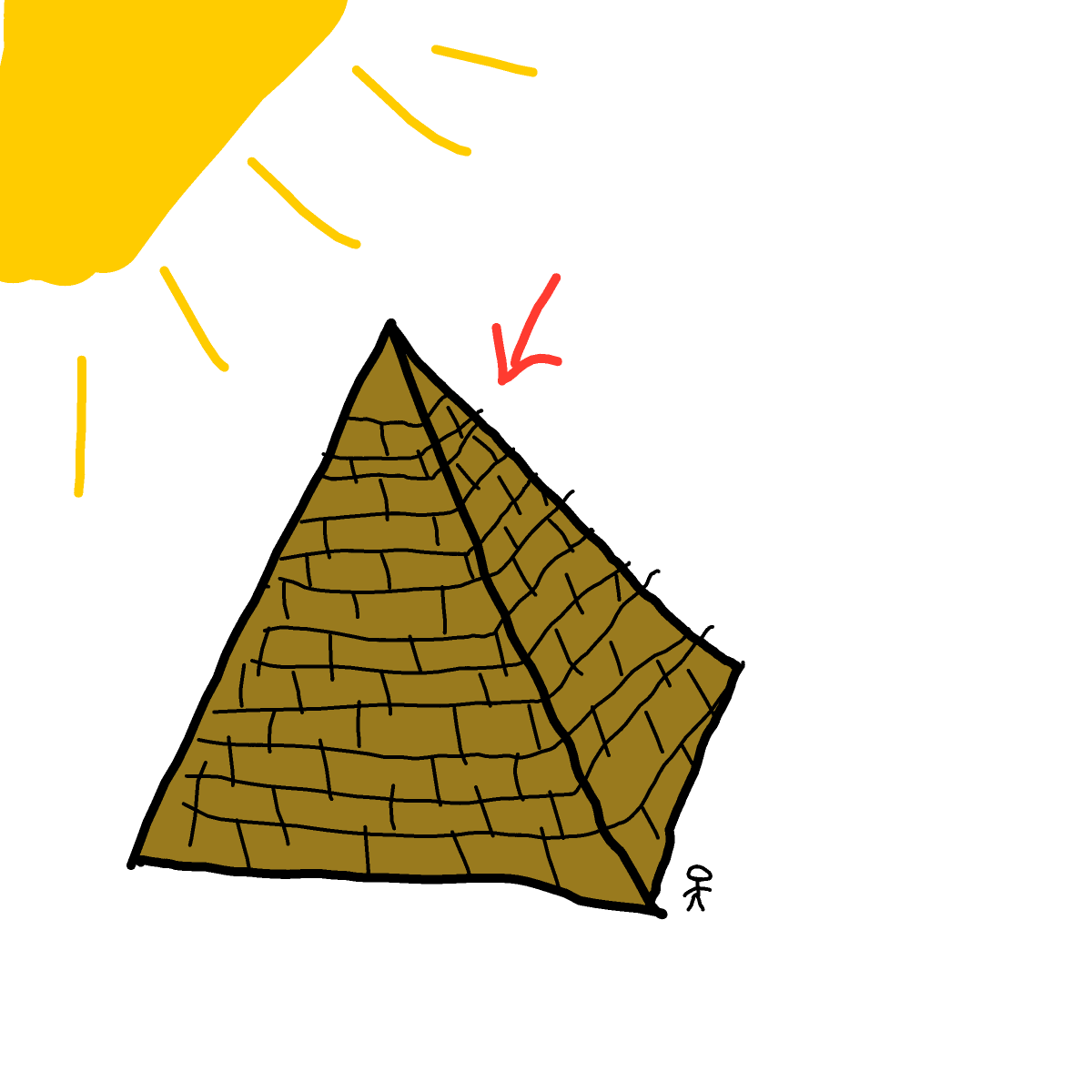 Pyramid drawing by Nuss