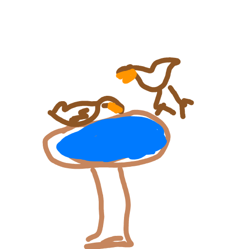 Bird Bath drawing by coal-mild-peace
