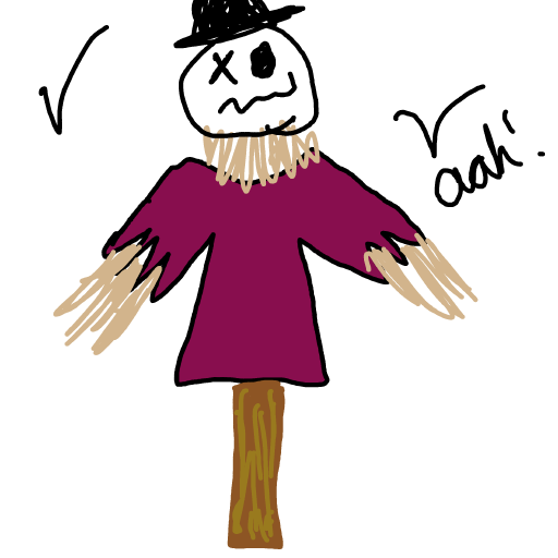 Scarecrow drawing by Megs