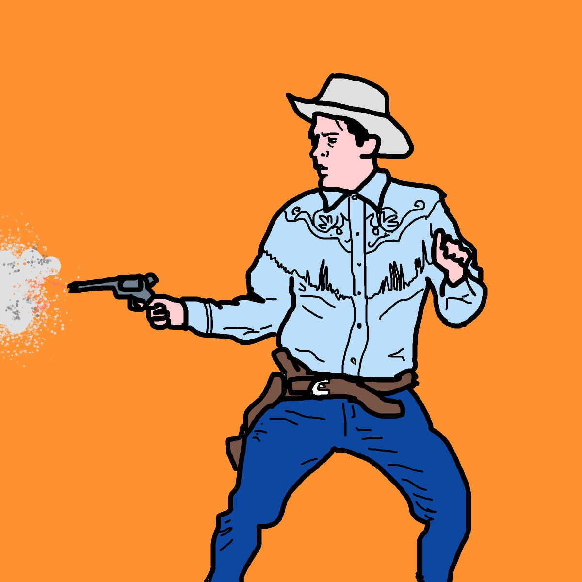 Cowboy drawing by knoxy