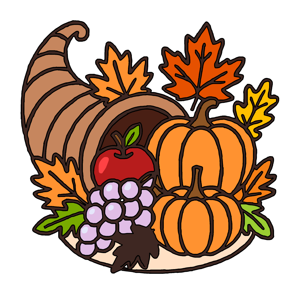Cornucopia drawing by justin