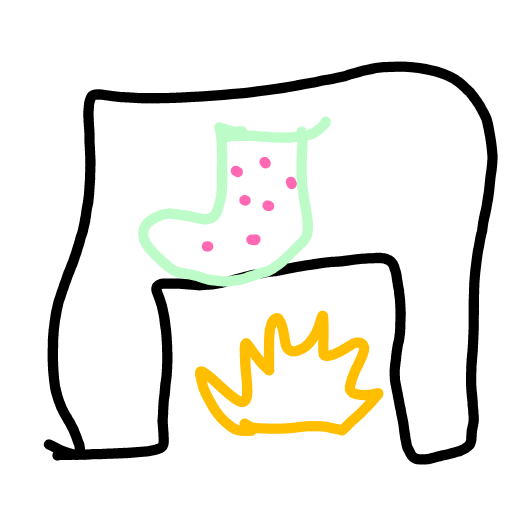 Stocking drawing by Mrs O