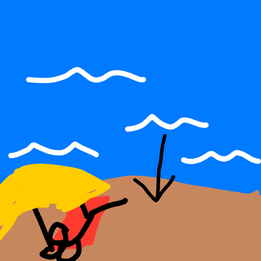 Beach drawing by chaddyboyyo