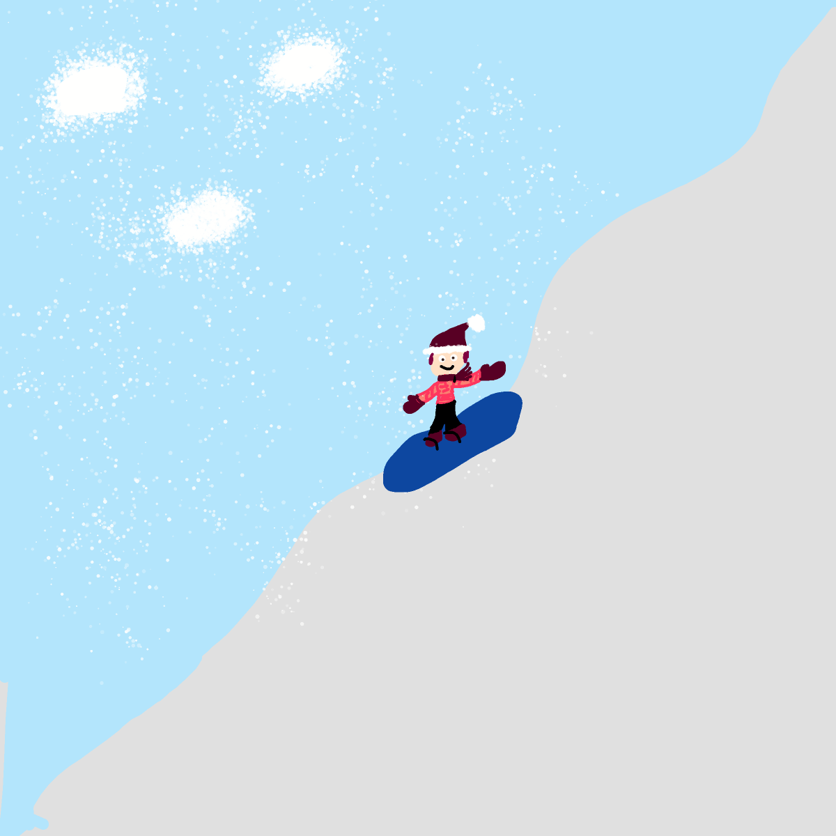 Snowboard drawing by clear-cyan-drive