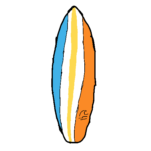 Surfboard drawing by kyle