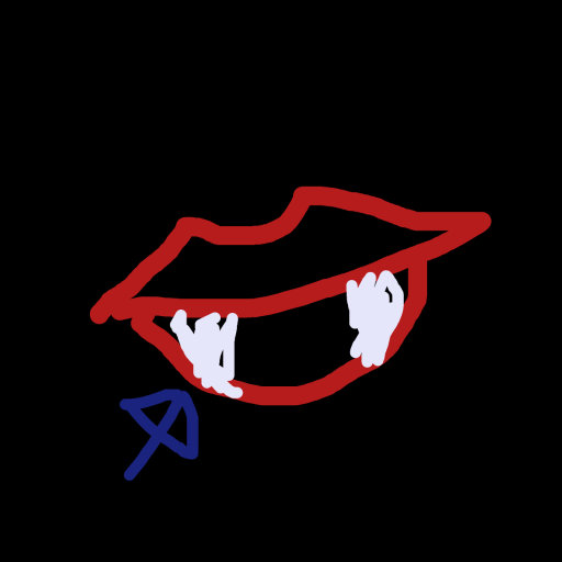 Fangs drawing by bones