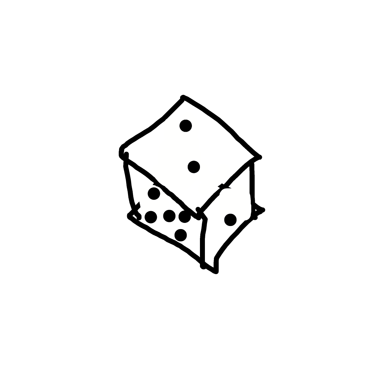 Dice drawing by tromb