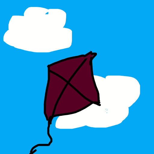Kite drawing by rice shower