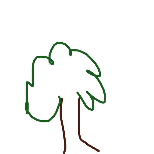 Tree drawing by rose