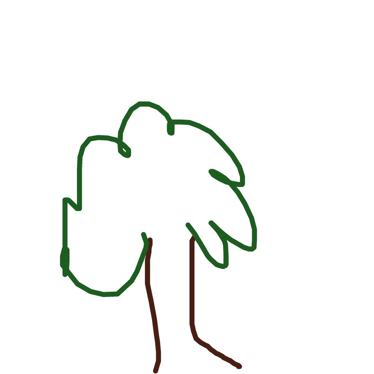 Tree drawing by rose