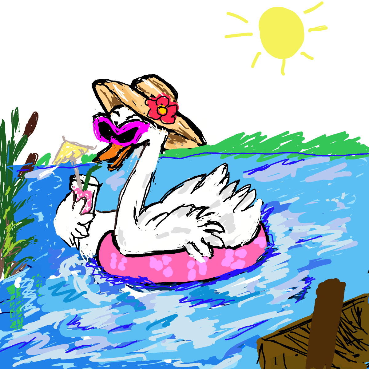 Swan drawing by manders