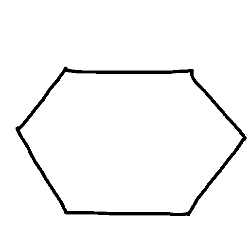 Hexagon drawing by mikestam195