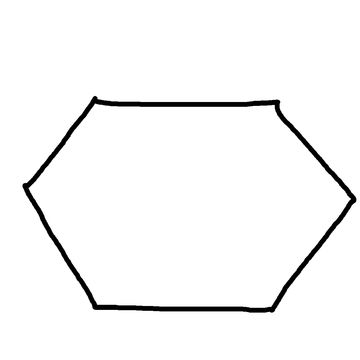 Hexagon drawing by mikestam195