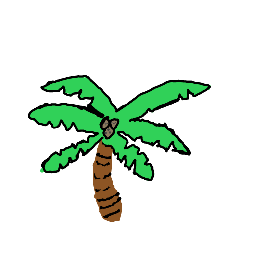 Palm Tree drawing by wind-olive-void