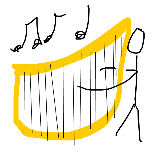 Harp drawing by hatben