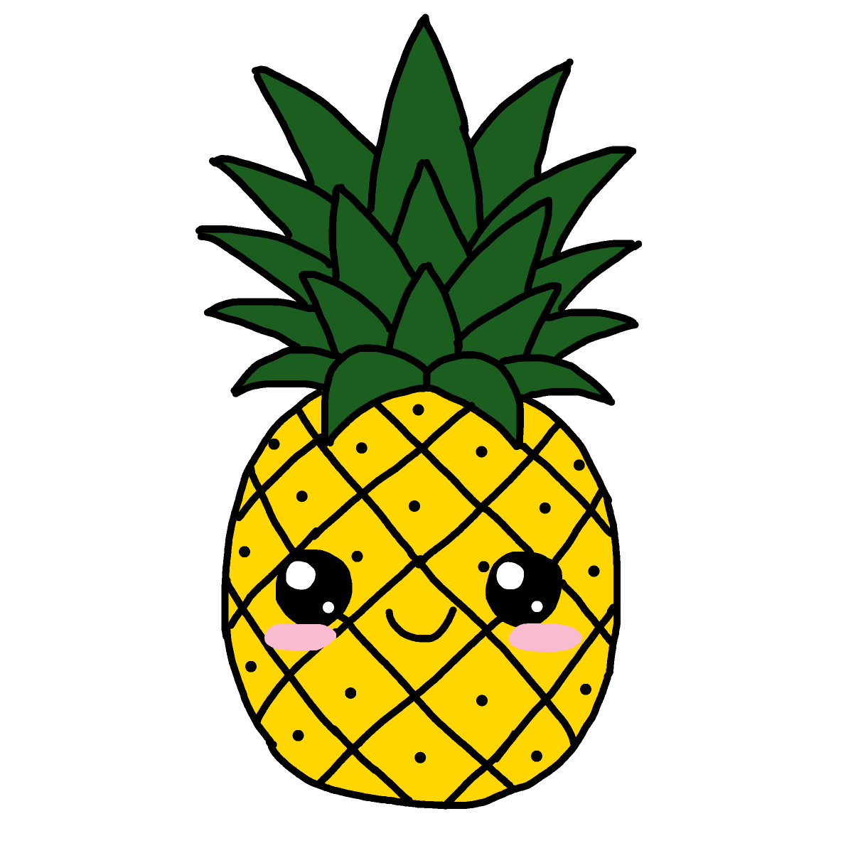 Pineapple drawing by spleenonlean