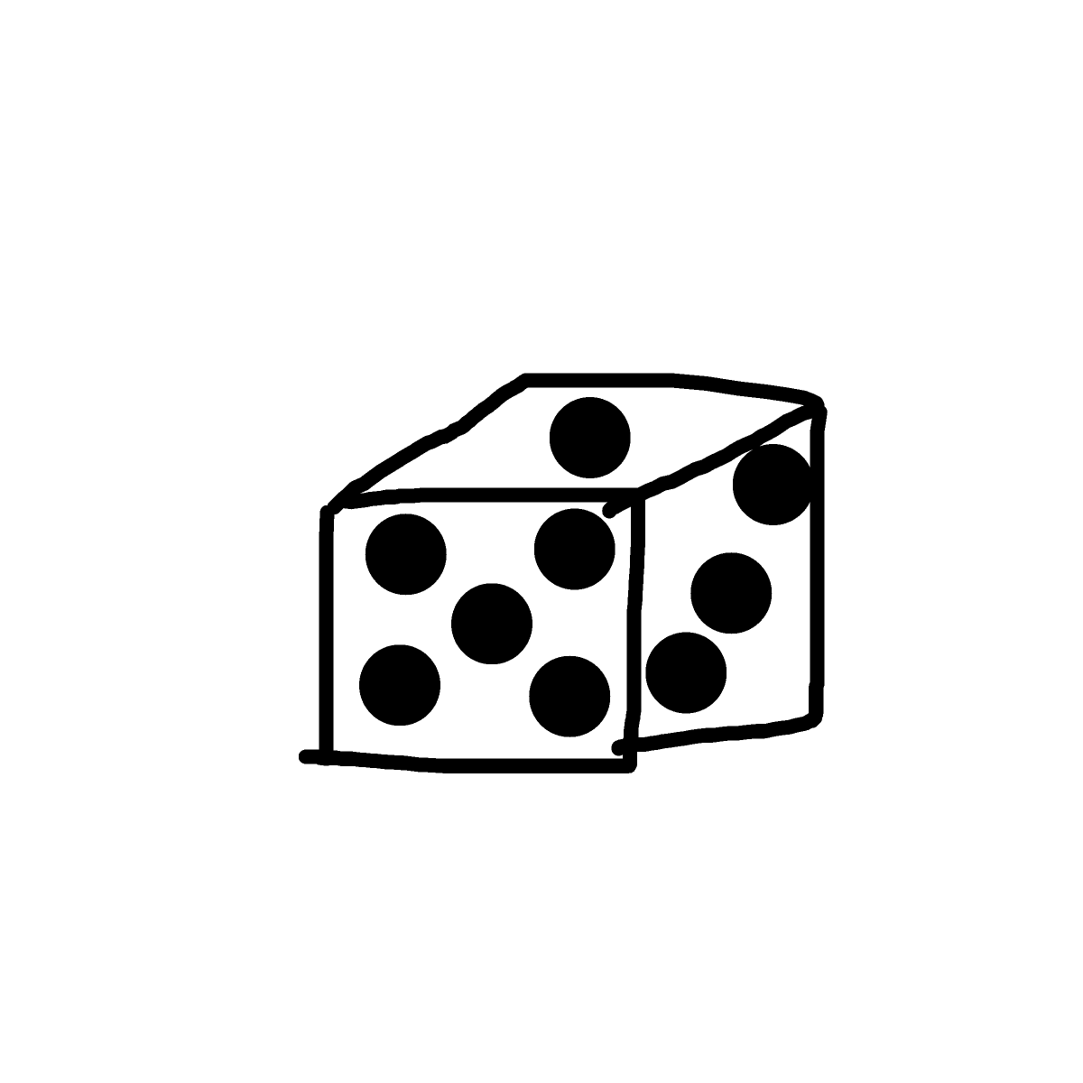 Dice drawing by beksss