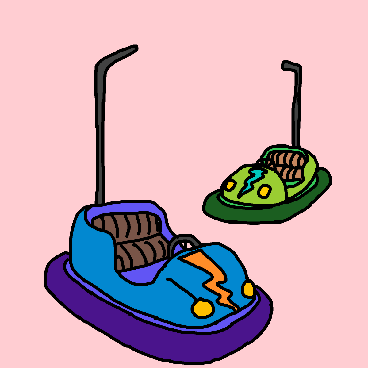 Bumper Car drawing by monthra