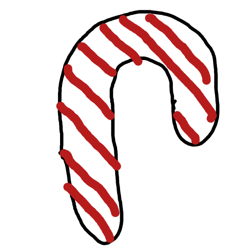 Candy Cane drawing by Poppy