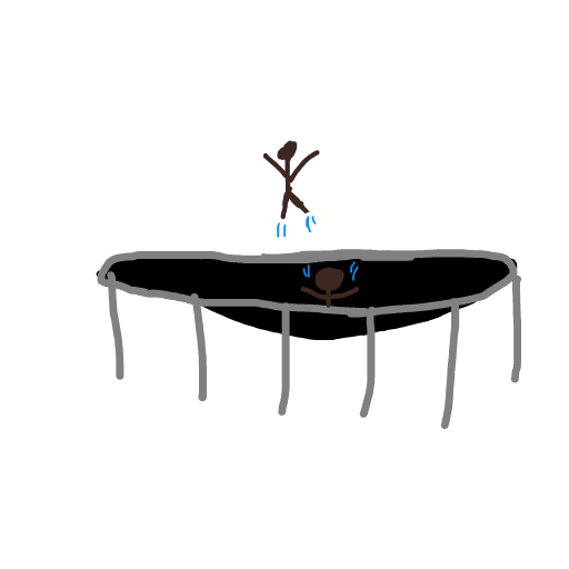 Trampoline drawing by mr inkwell
