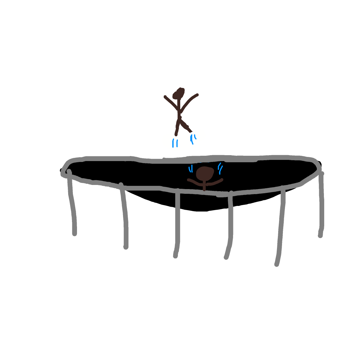 Trampoline drawing by mr inkwell