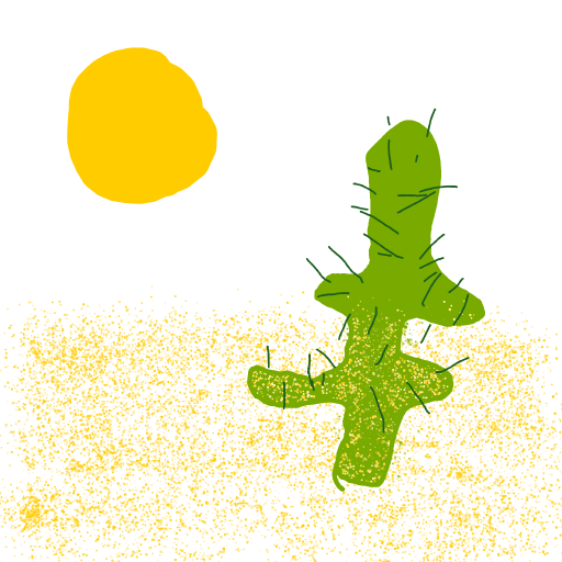 Cactus drawing by sea-wave-artist