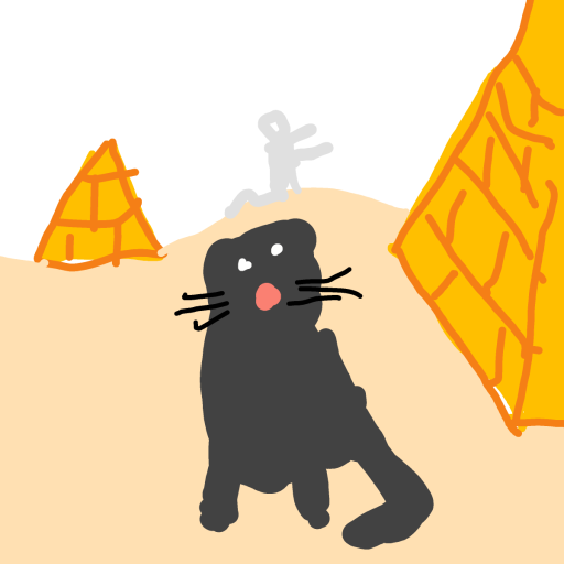 Egyptian Cat drawing by mike_eff